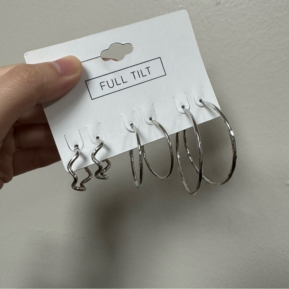 Full Tilt 3 pairs Earrings Set NEW